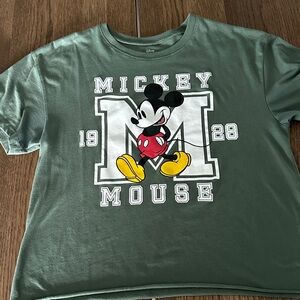 Disney Mickey Mouse Green Short Sleeve Tee